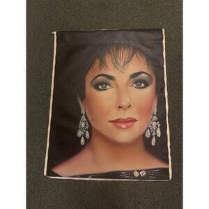 Elizabeth Taylor Oil Portrait Painting On Canvas Signed -TROUT- "89" 40x30"